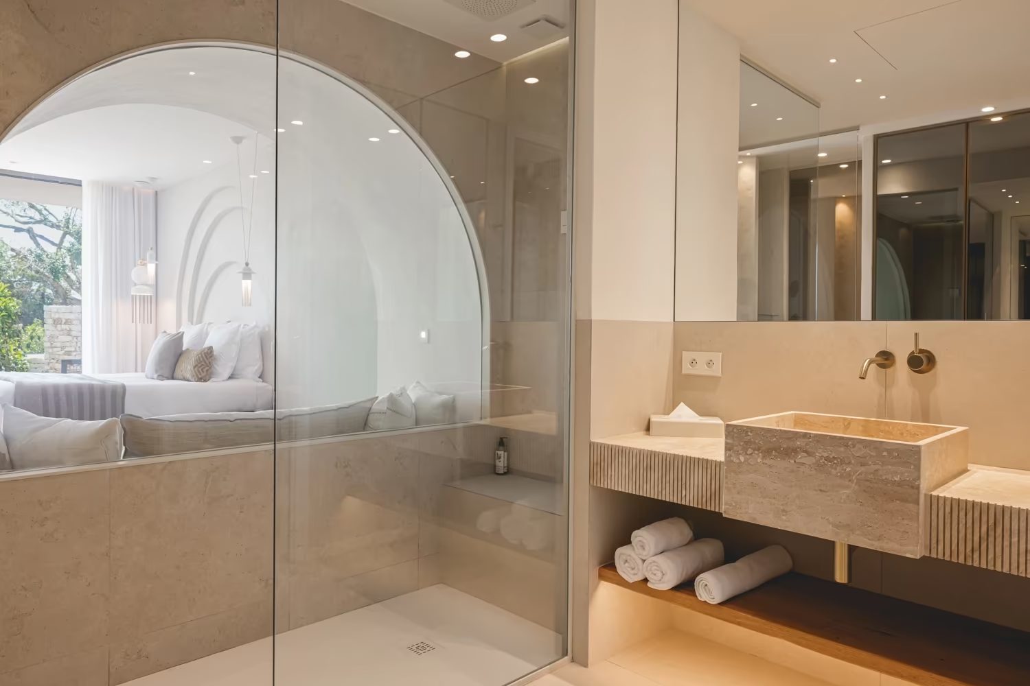Salle de bains de la Suite Premium, Cala di Greco